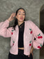Cherry pink cardigan